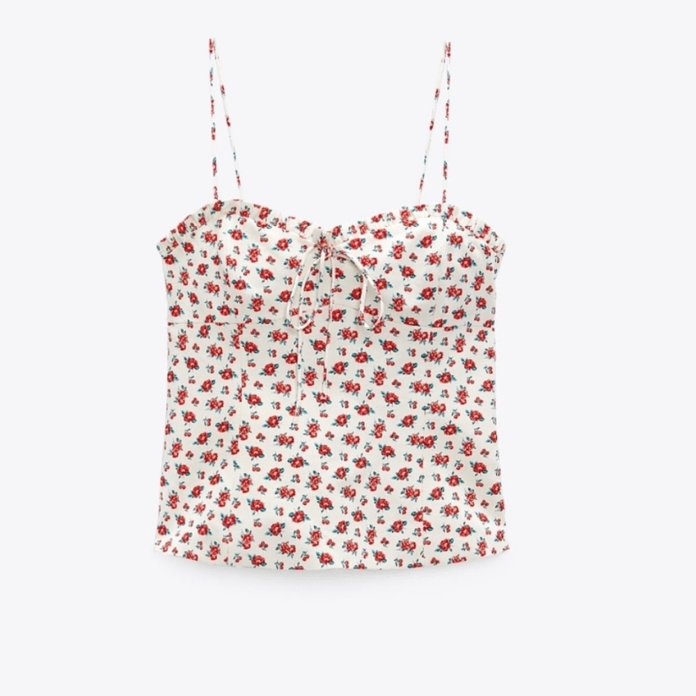 Zara floral corset top